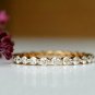 Full Eternity Diamond Band 14k Solid Gold Eternity Shared Prong Diamond Ring.