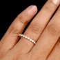 Full Eternity Diamond Band 14k Solid Gold Eternity Shared Prong Diamond Ring.