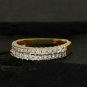 Pave Diamond Engagement Ring 14k Gold SI Quality Diamond G-H Wrap Ring Jewelry.