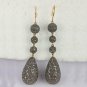 Beads Earring Pave Diamond Earring 14k Gold&925 Silver Diamond Handmade Earring.