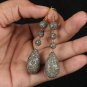 Beads Earring Pave Diamond Earring 14k Gold&925 Silver Diamond Handmade Earring.