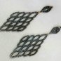 14k Gold Rhombus Shape Earring Pave Diamond 925 Silver Diamond Handmade Earring.