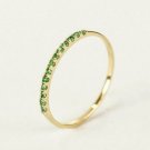 10k Solid Gold Tiny Round Tsavorite Half Eternity Ring Stacking Dainty Ring NS7.