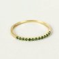 10k Solid Gold Tiny Round Tsavorite Half Eternity Ring Stacking Dainty Ring NS7.
