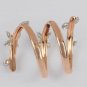 14k Solid Gold Natural Diamond Si Calrity Floral Wrap Ring Wedding Bridal Gift.