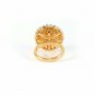 14k Solid Gold Cocktail Ring Natural Diamond Wedding Blossom Ring Pyramid Ring.