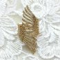 Diamond Feather Wrap Ring 14k Solid Gold Vintage Designer Anniversary Gift Ring.