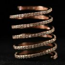 Diamond Wrap Ring 14k Gold Spiral Ring Bridal Jewelry Handmade Diamond Ring NS22