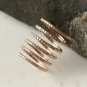 Diamond Wrap Ring 14k Gold Spiral Ring Bridal Jewelry Handmade Diamond Ring NS22