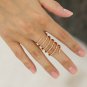 Diamond Wrap Ring 14k Gold Spiral Ring Bridal Jewelry Handmade Diamond Ring NS22