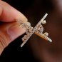14k Solid Gold Criss cross Diamond Statement Ring Wedding Crossover Ring Band.
