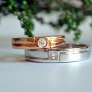 Wedding Band Set 14k Solid Gold Diamond Couple Ring Bride Groom Wedding Ring Set Wedding Band Set 14k Solid Gold Diamond Couple Ring Bride Groom Wedding Ring Set