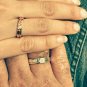 Wedding Band Set 14k Solid Gold Diamond Couple Ring Bride Groom Wedding Ring Set