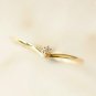 14k Solid Gold Chevron V Shape Diamond Ring Handmade Stacking Modern Ring Ns8.