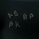 Natural Pave Diamond Initial Findings For Necklace 925 Sterling Silver.