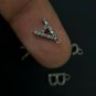 Natural Pave Diamond Initial Findings For Necklace 925 Sterling Silver.