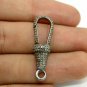 Beautiful Designer Rosecut Pave Diamond Lobster Design Clasps 925 Silver Supply.