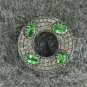 Rare Tsavorite Garnet Connector 925 Silver Diamond Round Jewelry Connector Gift.