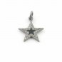 Pave Diamond Bakelite Star Pendant Sterling Silver Diamond Star 20x17mm Charm.