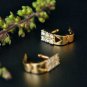 Diamond Huggie Earrings 14k Gold Small U Shape Hoop Clicker Ear Wraps Gift Charm