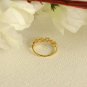 14k Solid Gold Star Eternity Ring Celestial Star Ring Designer Proposal Ring.