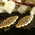 Diamond Matte Gold Earring 14k Solid Gold Polki Diamond Handmade Earrings Gift.