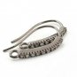 French Hook Pave Diamond 925 Silver Diamond Earring Findings For Earring Making.