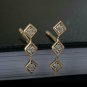 Diamond Bar Earring 14k Solid Gold Minimalist Stud Earring Designer Jewelry Gift