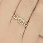 Pave Diamond Chain Ring 14k Gold Wedding Ring SI Quality G-H Diamond Ring Gift.