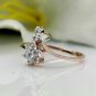 Floral Diamond Ring 14k Gold Diamond Engagement Ring Cluster Bridal Ring Gift.