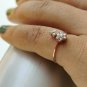 Floral Diamond Ring 14k Gold Diamond Engagement Ring Cluster Bridal Ring Gift.