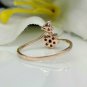 Floral Diamond Ring 14k Gold Diamond Engagement Ring Cluster Bridal Ring Gift.