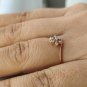 14k Solid Gold Diamond Anniversary Ring Designer Floral Diamond Handmade Ring.