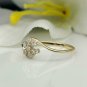 14k Solid Gold Diamond Anniversary Ring Designer Floral Diamond Handmade Ring.