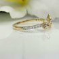 14k Solid Gold Diamond Flower Band Designer Gold Wedding Bridal Band Fashion.