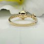 14k Solid Gold Diamond Flower Band Designer Gold Wedding Bridal Band Fashion.
