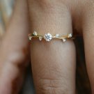 Diamond Solitaire Engagement Ring 14k Solid Gold Women Wedding Ring Dainty Ring. Diamond Solitaire Engagement Ring 14k Solid Gold Women Wedding Ring Dainty Ring.