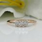 Solitaire Diamond Ring 14k Solid Gold Tiny Diamond Wedding Ring Bridal Ring Gift