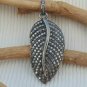 Pave Diamond Leaf Pendant 925 Silver Diamond Tree Leaf Pendant Birthday Gift.