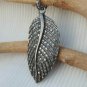 Pave Diamond Leaf Pendant 925 Silver Diamond Tree Leaf Pendant Birthday Gift.