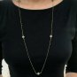 Pave Diamond Beaded Necklace 925 Silver Black Spinel Modern Birthday Necklace.