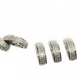 Pave Diamond Bar Spacers Beads 925 Silver Diamond D Shape Jewelry Beads Finding.