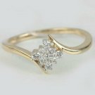 Cocktail Solid 14k Gold Engagement Ring Genuine Diamond Wedding Jewelry Gift.