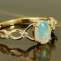 14k Solid Gold Statement Ring Diamond And Opal Wedding Ring Women Ring Jewelry.