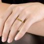 Natural Diamond Wedding Band 14k Gold Eternity Band Ring Handmade Wedding Gift.