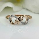 14k Solid Gold Infinity Band Diamond Engagement Ring Band Birthday Gift Jewelry. 14k Solid Gold Infinity Band Diamond Engagement Ring Band Birthday Gift Jewelry.