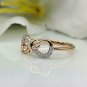 14k Solid Gold Infinity Band Diamond Engagement Ring Band Birthday Gift Jewelry.