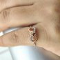 14k Solid Gold Infinity Band Diamond Engagement Ring Band Birthday Gift Jewelry.