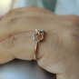 14k Solid Gold Infinity Band Diamond Engagement Ring Band Birthday Gift Jewelry.