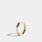Octagon Gold Ring 14k Solid Gold Ring Minimalist Geometric Bolt Designer Ring.